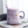 Image of Unicorn Mug with Lid and 3D Star Spoon